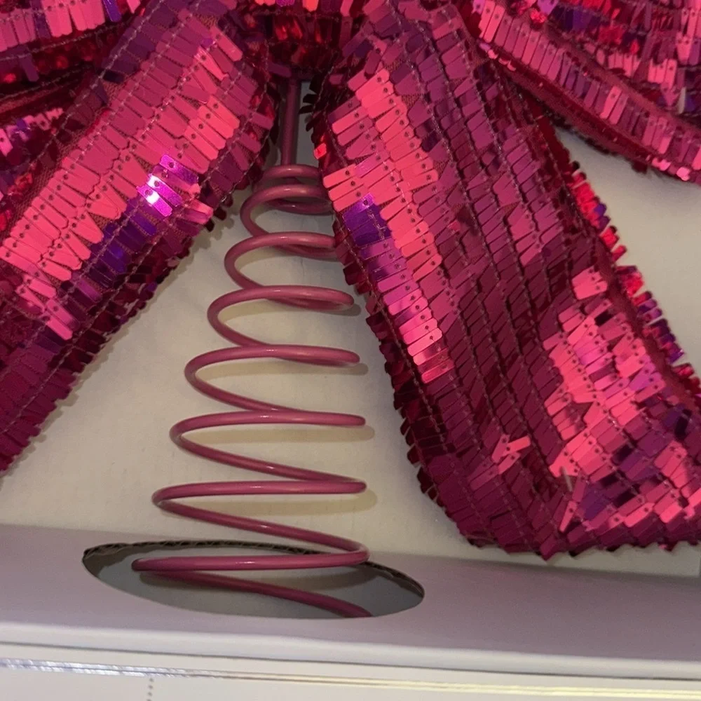 Bella Lux Bow Tree Topper PINK